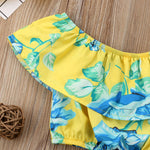 0 5T 2Pcs Girls Summer Floral Clothes Sets Baby