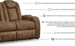 Light Brown Premium Faux Leather Power Recliner Sofa