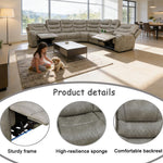 Breathing Leather Power Recliner Sectional Sofa USB