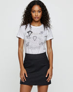 [DFRAME] "TOBE HAPPY" Character Dessert Printed Short Sleeve T-shirt