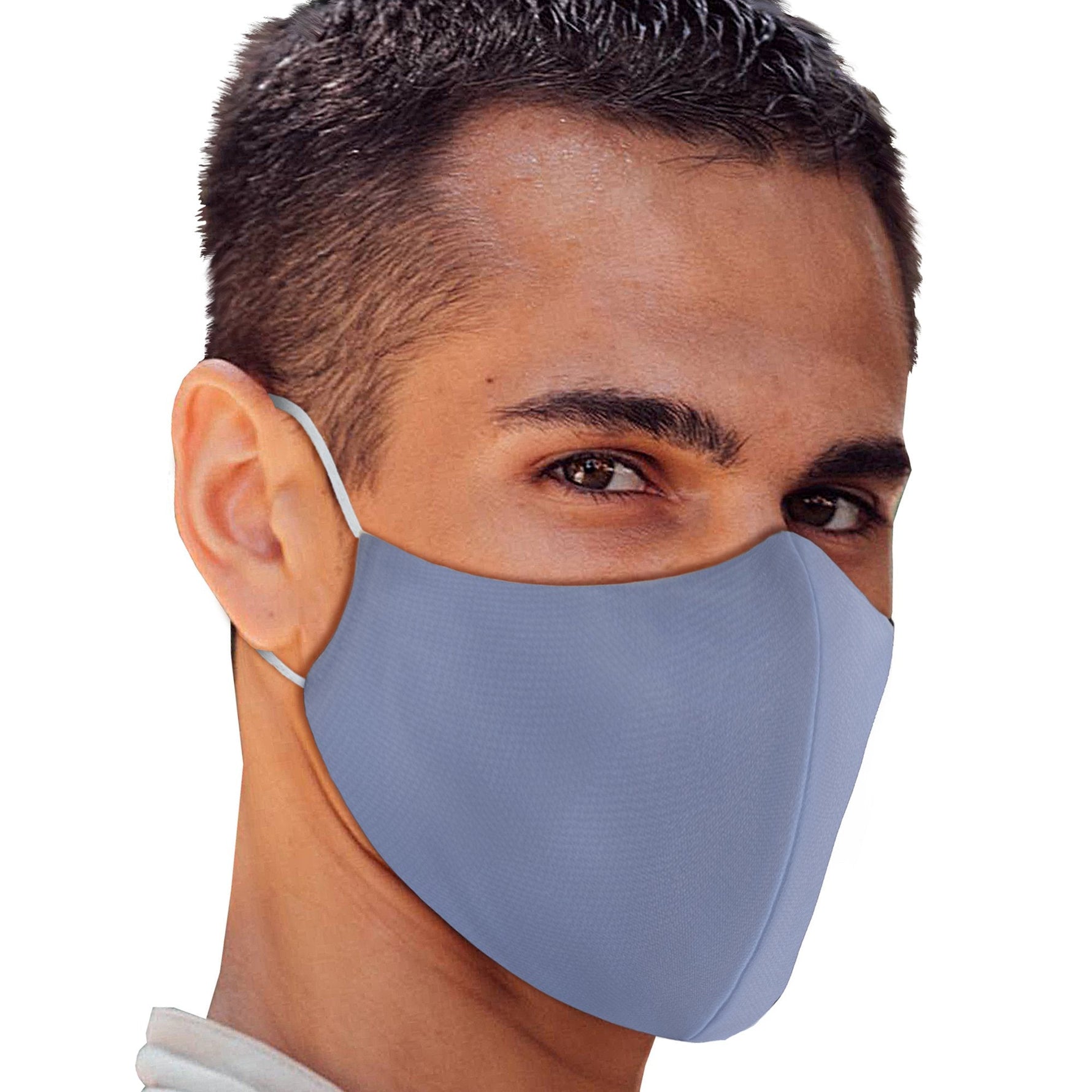 Solid Blue Face Mask