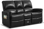 Manual Reclining Two Seater PU Leather Sofa Premium