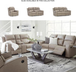 Contemporary Faux Leather Manual Recliner Sofa Beige