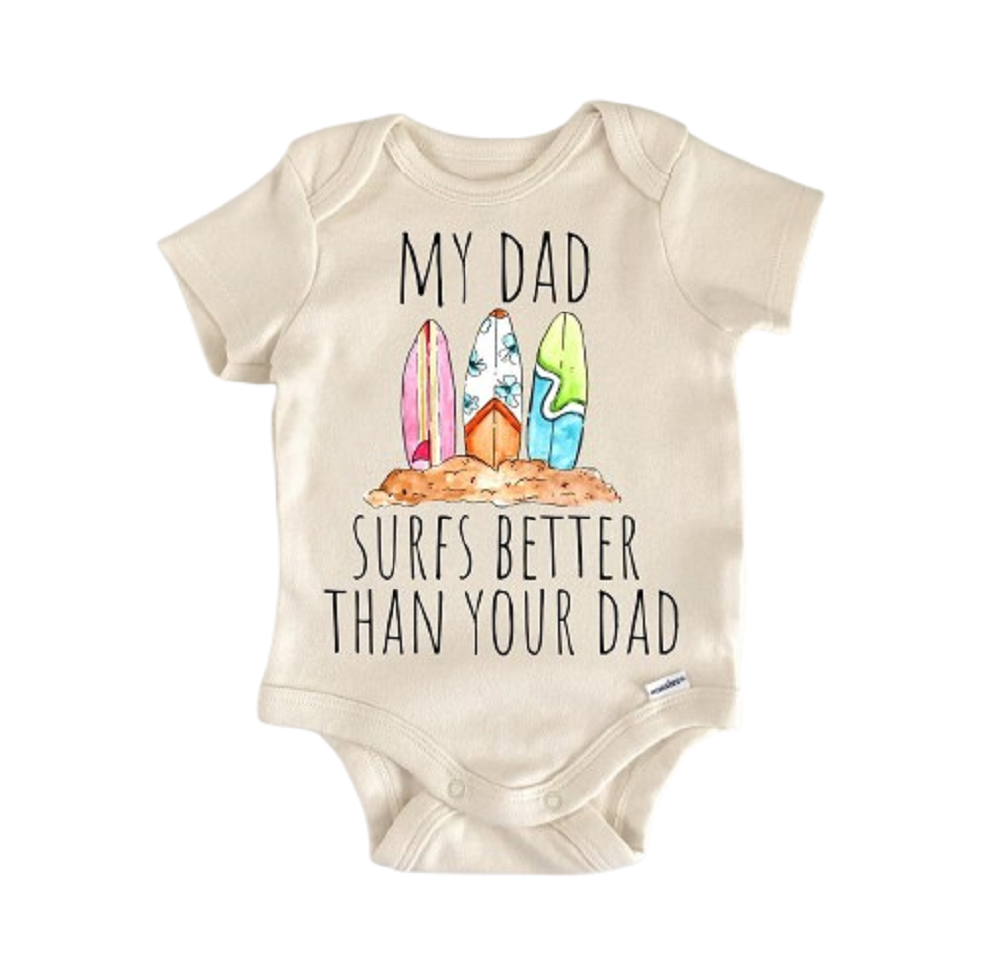 Surfing Surfer Surfboard - Baby Boy Girl Clothes Infant Bodysuit Funny