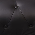 NNEVL Chesterfield Corner Sofa 5-Seater Artificial Leather Black