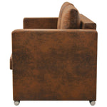 NNEVL 2-Seater Sofa 137x73x82 cm Artificial Suede Leather