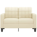 NNEVL 2-Seater Sofa Cream 120 cm Faux Leather