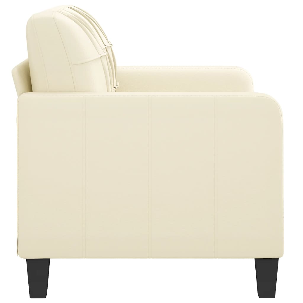 NNEVL 2-Seater Sofa Cream 120 cm Faux Leather
