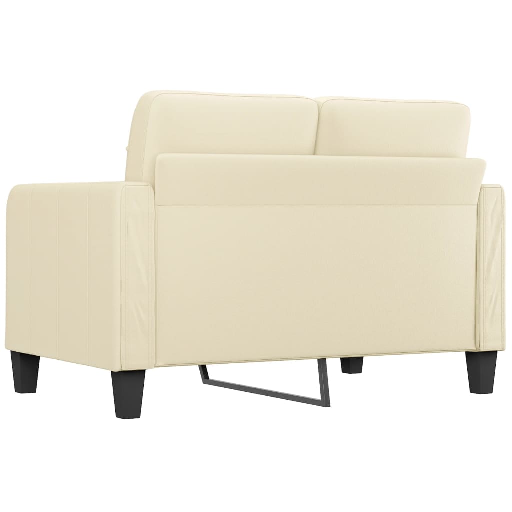 NNEVL 2-Seater Sofa Cream 120 cm Faux Leather