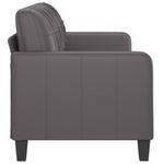 NNEVL 3-Seater Sofa Grey 180 cm Faux Leather