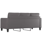 NNEVL 3-Seater Sofa Grey 180 cm Faux Leather