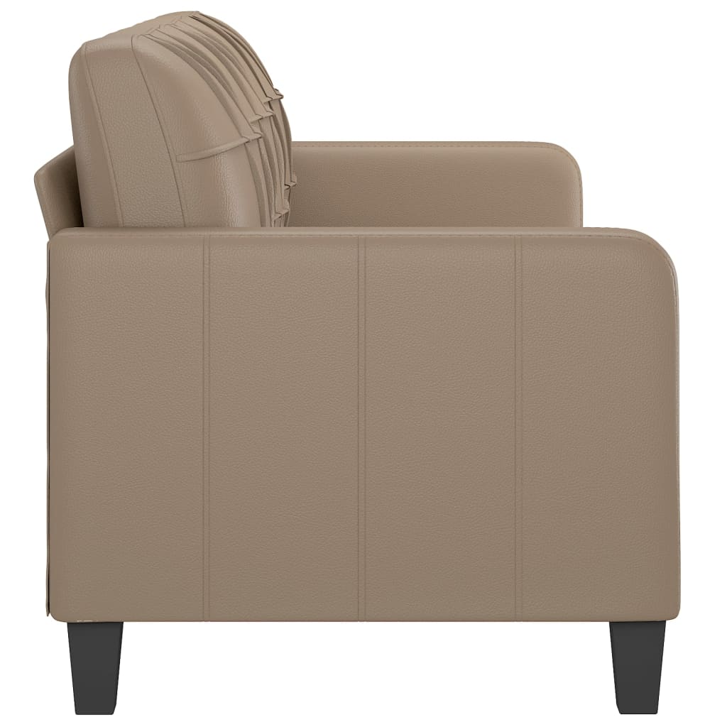 NNEVL 3-Seater Sofa Cappuccino 180 cm Faux Leather