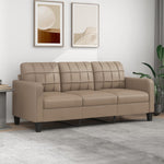 NNEVL 3-Seater Sofa Cappuccino 180 cm Faux Leather