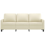 NNEVL 3-Seater Sofa Cream 180 cm Faux Leather