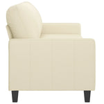 NNEVL 3-Seater Sofa Cream 180 cm Faux Leather