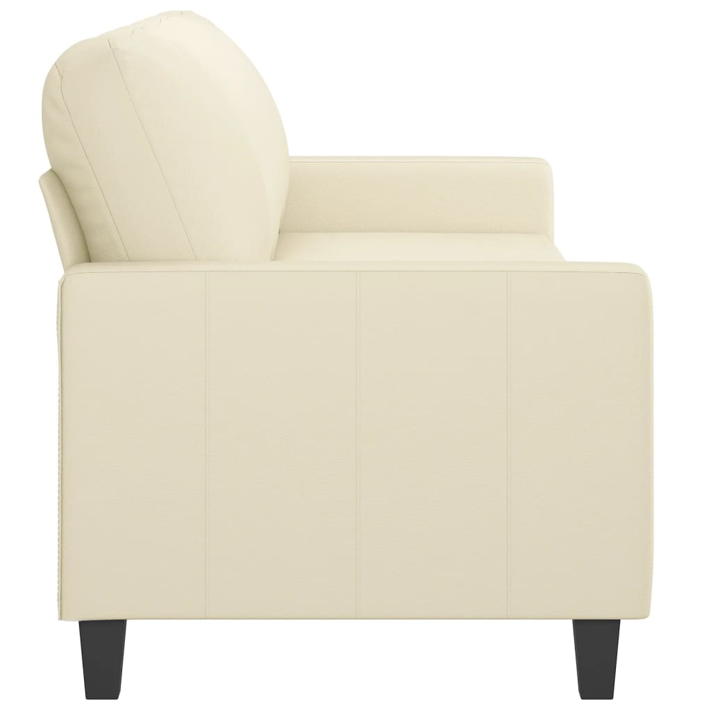 NNEVL 3-Seater Sofa Cream 180 cm Faux Leather