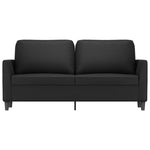 NNEVL 2-Seater Sofa Black 140 cm Faux Leather