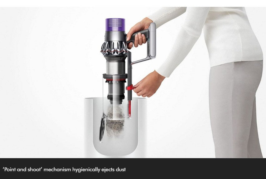 Dyson Cyclone V10 cordless vacuum + Detail cleaning kit The suction power of a corded vacuum with de-tangling technology.¹ With Detail cleaning kit.