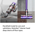 Dyson V11 Advanced cordless stick vacuum cleaner, 200 AW, 60min, Hair de-tangling (Nickel/Purple)