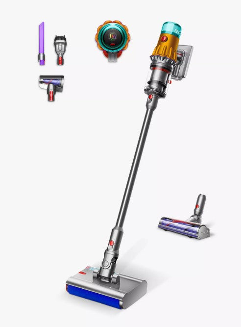 Dyson V12s Detect Slim Submarine Cordless Vacuum Cleaner, Yellow Nickel Up to 60 minutes run time
