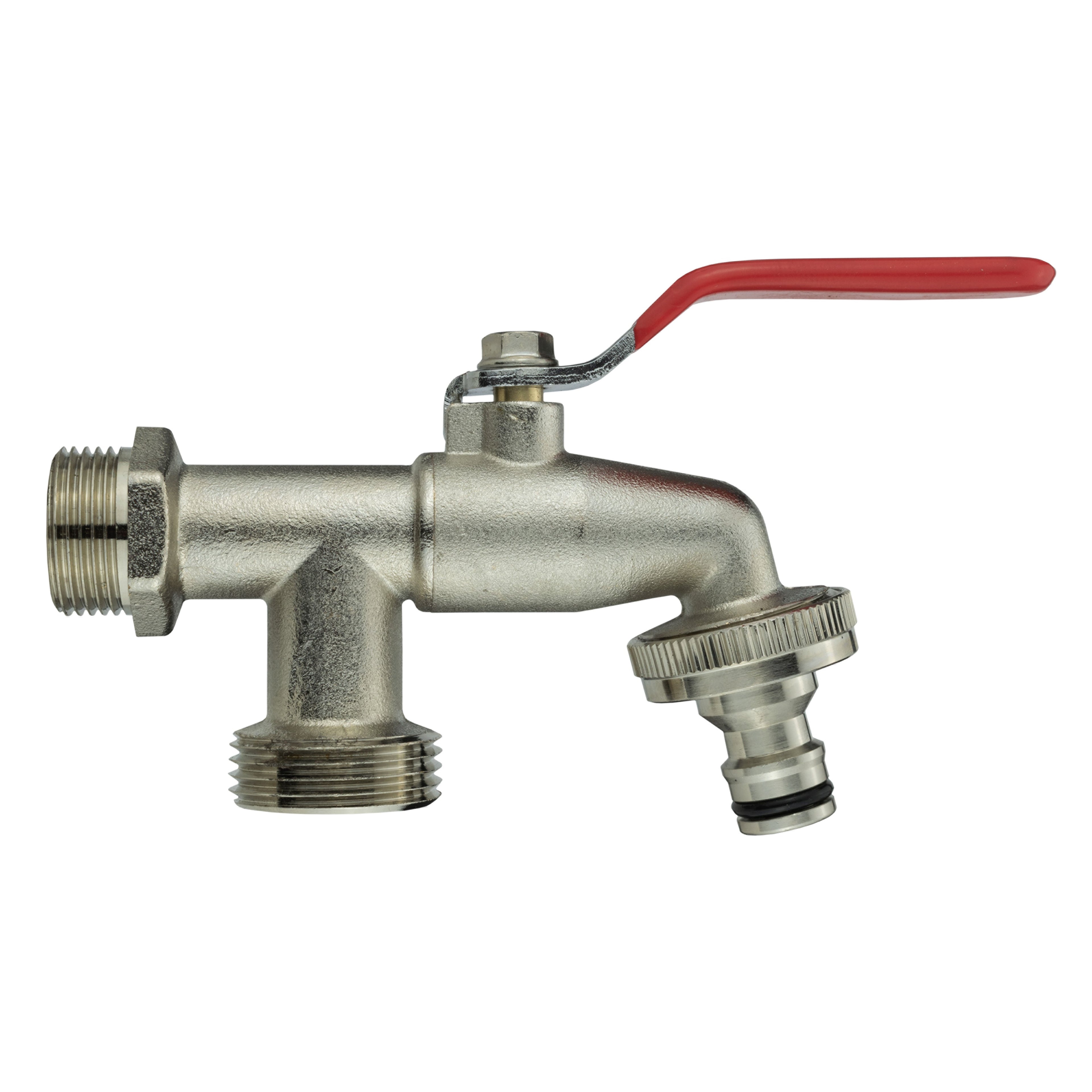 Double Garden Tap 3/4in BSPM Inlet Outdoor Watering Kit Outdoor Hose Accessory