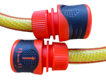 Premium Garden Hose Yellow with Orange Lock Connectors for Garden Irrigation Kit