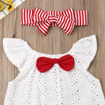 Newborn Baby Girl Summer Cute Clothes Sets White