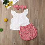 Newborn Baby Girl Summer Cute Clothes Sets White