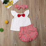 Newborn Baby Girl Summer Cute Clothes Sets White