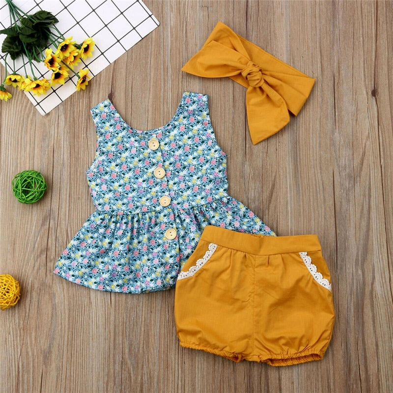 Newborn Baby Girls Clothes Sets Summer Princess