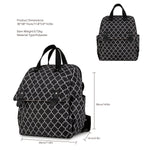 Striped double-shoulder and single-shoulder diaper bag with separate diaper pad and bottle bag, multi-functional maternity and baby travel stroller bag