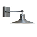 Industrial Satin Nickel Wall Light with Adjustable Shade - E27 Fitting ~5953
