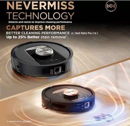 SHARK PowerDetect NeverTouch Pro RV2800ZEUK 2-in-1 Robot Vacuum Cleaner - Black