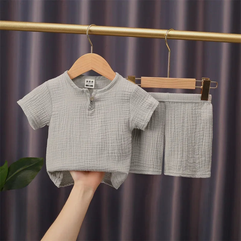 2-piece summer shirt and shorts set