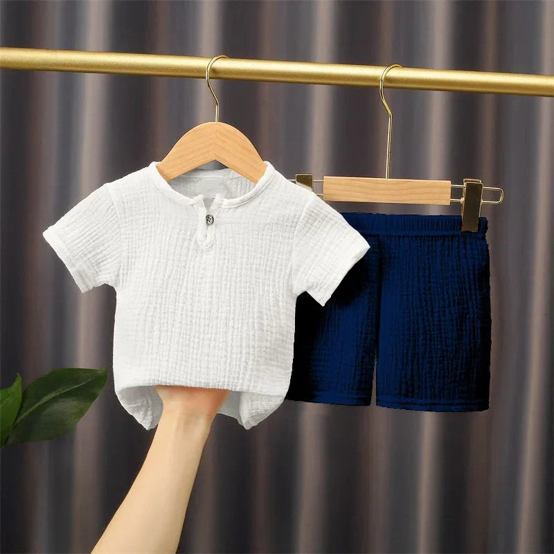 2-piece summer shirt and shorts set