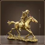 Cowboy Resin Horseman: Rustic Equestrian Home Decor
