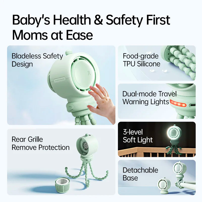 NNEOBA Portable Baby Stroller Fan