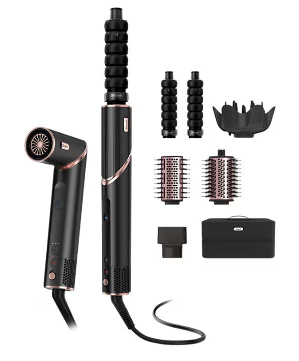 Shark FlexStyle 5-in-1 Air Styler & Hair Dryer with Storage Case  - Black/Rose Gold