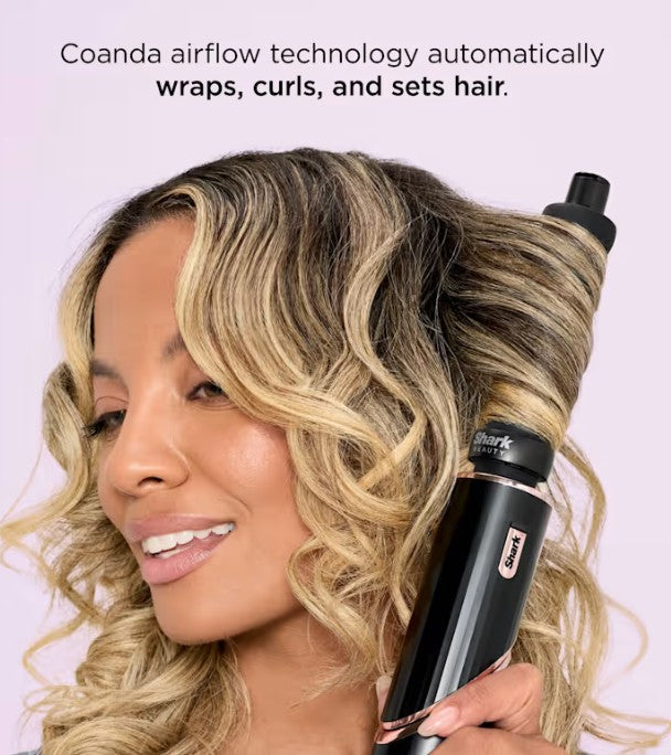 Shark FlexStyle 5-in-1 Air Styler & Hair Dryer with Storage Case  - Black/Rose Gold