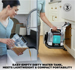Shark StainStriker Pet Stain and Spot Cleaner, Compact Carpet and Upholstery Cleaner with Powerful Suction, Dual Cleaning Formulas, 4 Tools, Removes Stains, Odours and Dirt, White/Turquoise