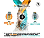 Shark StainStriker Pet Stain and Spot Cleaner, Compact Carpet and Upholstery Cleaner with Powerful Suction, Dual Cleaning Formulas, 4 Tools, Removes Stains, Odours and Dirt, White/Turquoise
