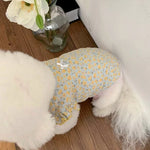 Summer Floral Dog Vest Cute Puppy T-Shirt
