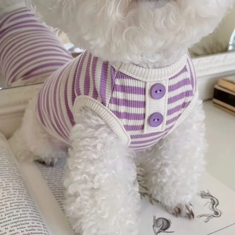 Summer Floral Dog Vest Cute Puppy T-Shirt