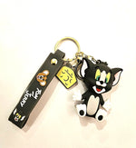 TOM & JERRY THEMED KEYRING KEYCHAIN VARIOUS DESIGNS CHOOSE