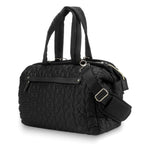NNEDSZ Black Quilted Pattern Large Capacity Mummy Bag - Stylish Baby Diaper Bag for Moms, Baby Stroller Bag with Multiple Compartments
