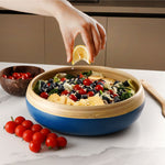 Bamboo Fruit Bowl & Home Decor Bowl (Blue)