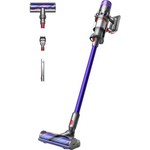 Dyson V11 Advanced cordless stick vacuum cleaner, 200 AW, 60min, Hair de-tangling (Nickel/Purple)