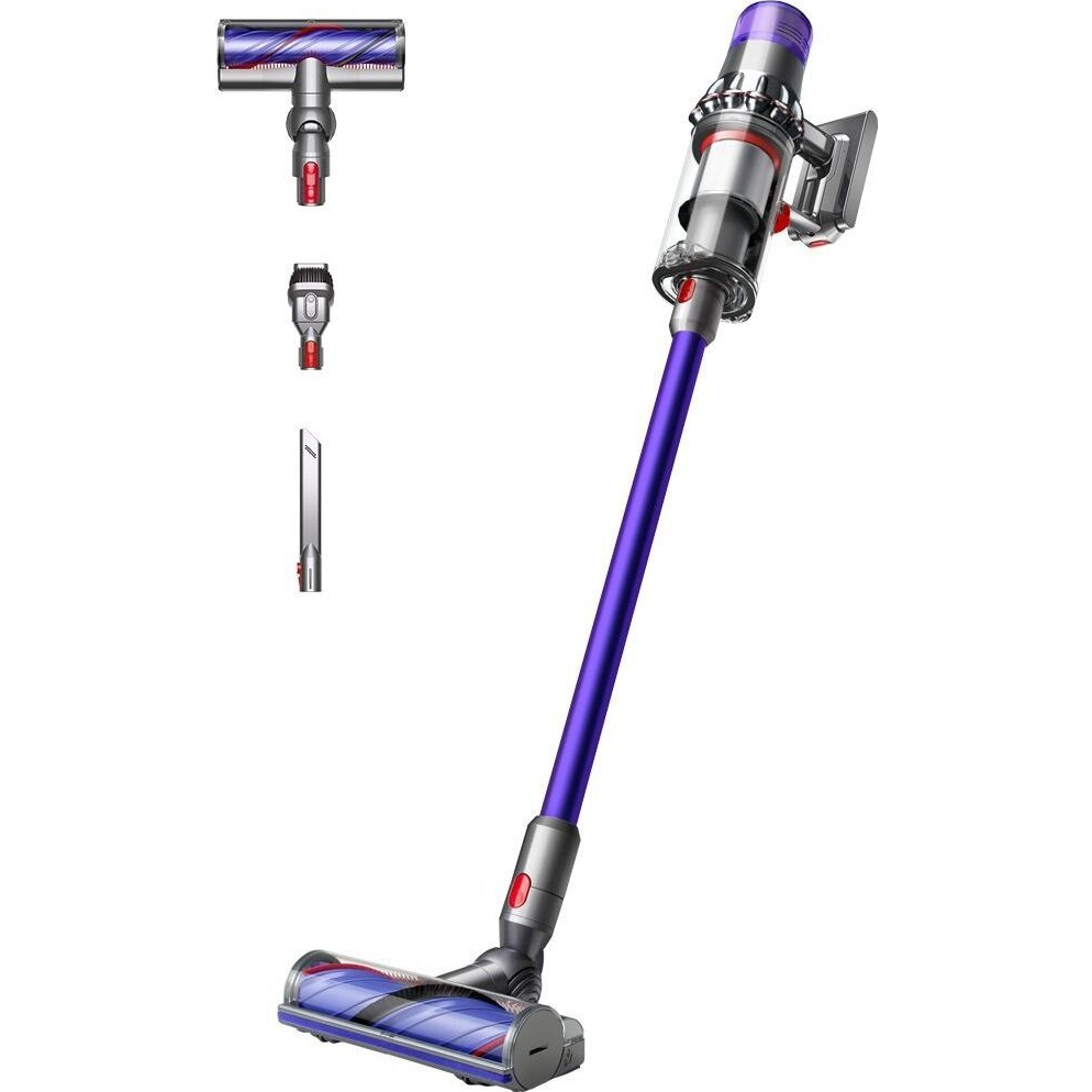 Dyson V11 Advanced cordless stick vacuum cleaner, 200 AW, 60min, Hair de-tangling (Nickel/Purple)