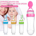 90ML Safe Newborn Baby Feeding Bottle Silicone Feeding Spoon Bottle