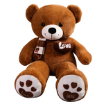 NNEOBA High Quality 100CM Teddy Bear With Scarf Stuffed Animals Bear Plush Toys Teddy Bear Doll Lovers Birthday Baby Gift